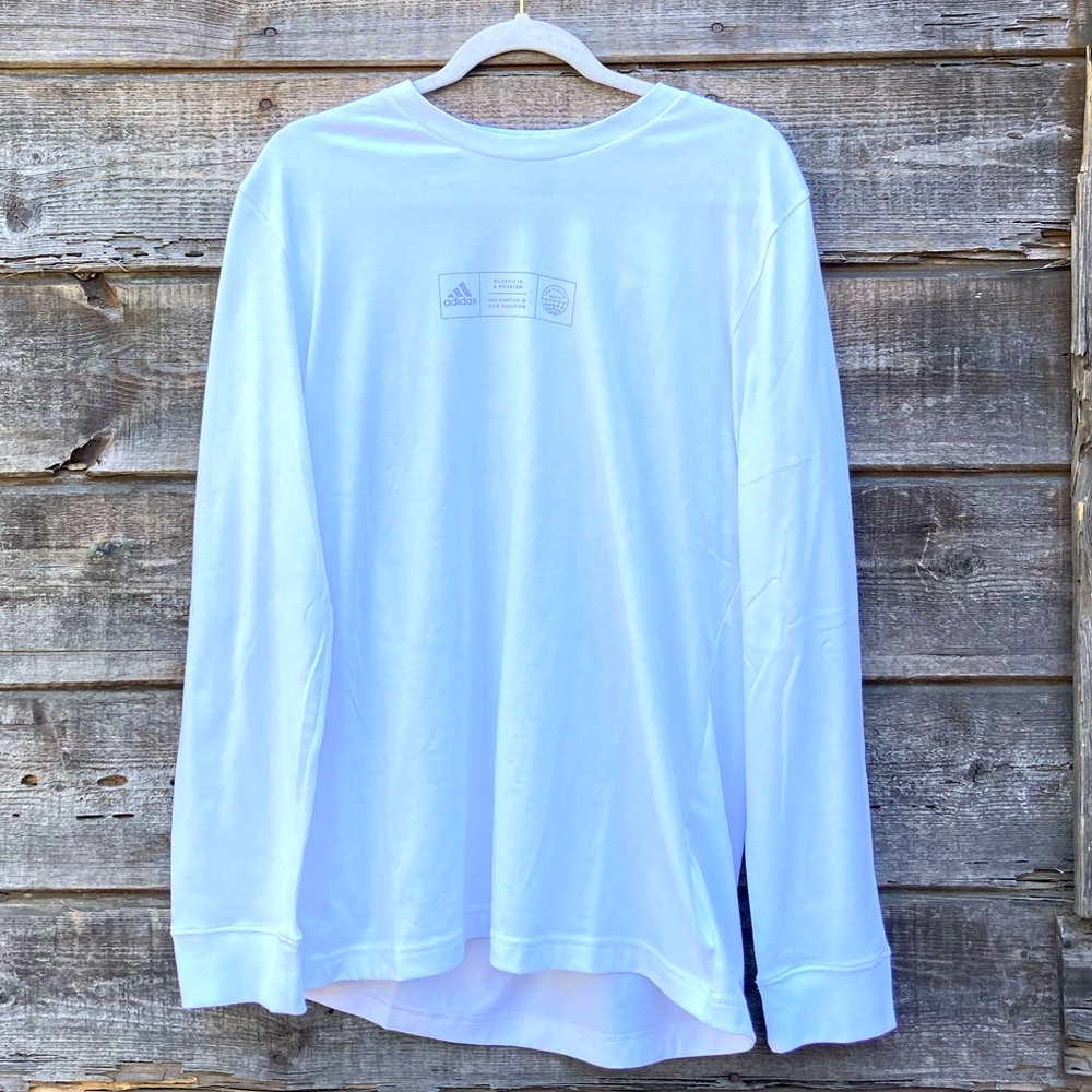 Adidas Medium Mens Long Sleeve White NWT